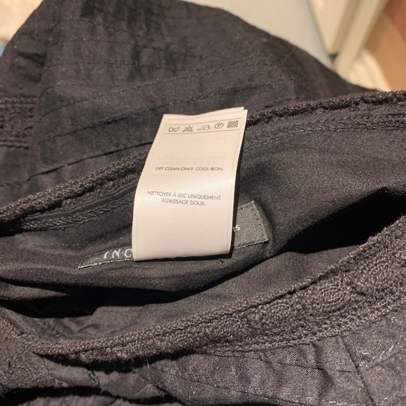 International Concept Black Skirt Minimalist A-Line Pintuck Lace Sz 12 - Picture 8 of 10